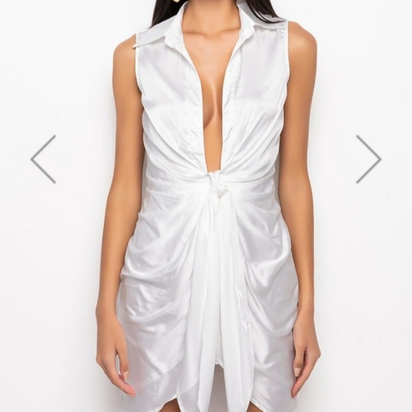 Step It Up Low V Mini Dress - Picture 2 of 5